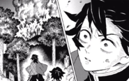 Giyu witnessing the Ubuyashiki Estate blow up CH138