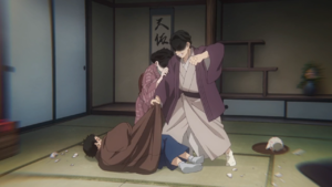 Kazumi being beatened