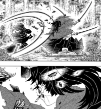 Muichiro destroys part of Yoriichi Type Zero CH103