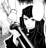 Muichiro takes one of the doll's blades CH103