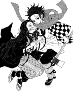 Tanjiro and Nezuko (initial designs)