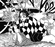 Tanjiro subduing the Demon