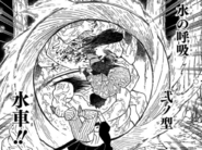 Tanjiro using Water Breathing Second Form - Water Wheel